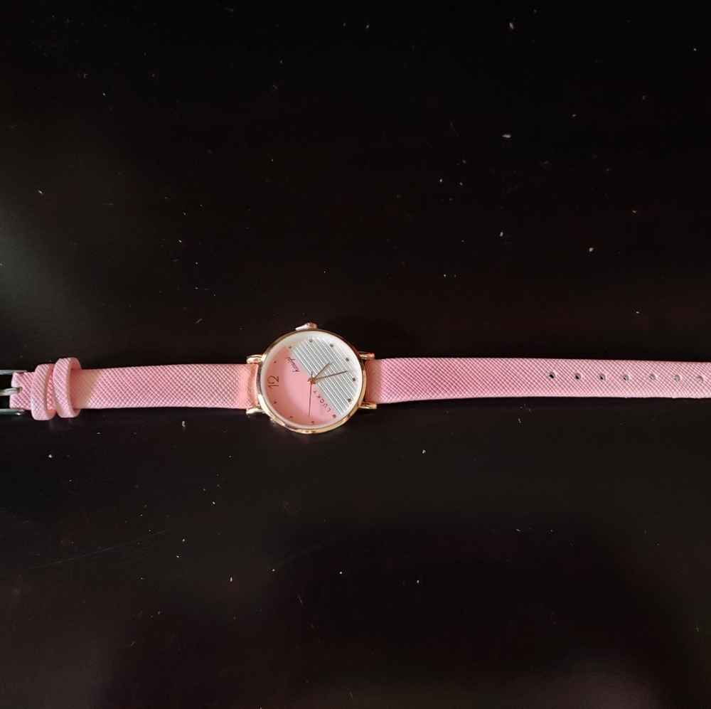 Lucky kasigi light pink leather wrist watch New. - Picture 4 of 7